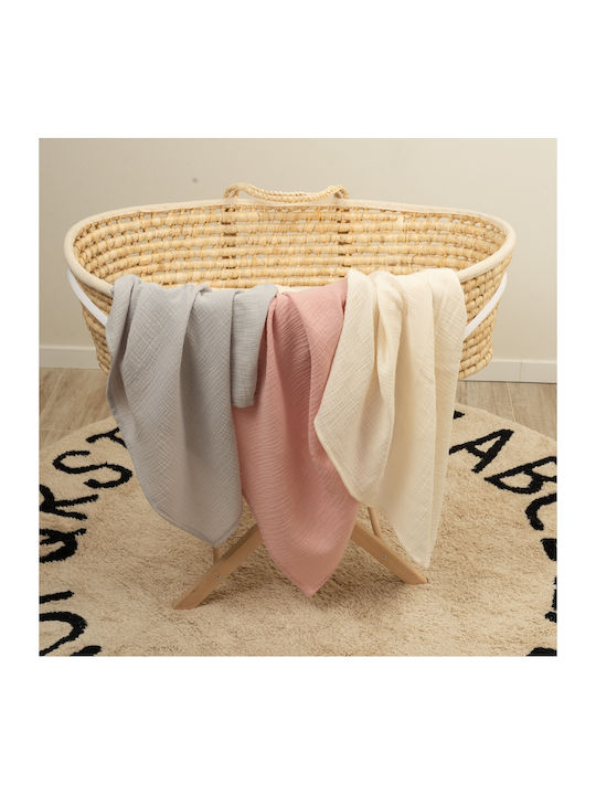 Kidizi Swaddle Blanket Roz 78x78εκ. 3buc