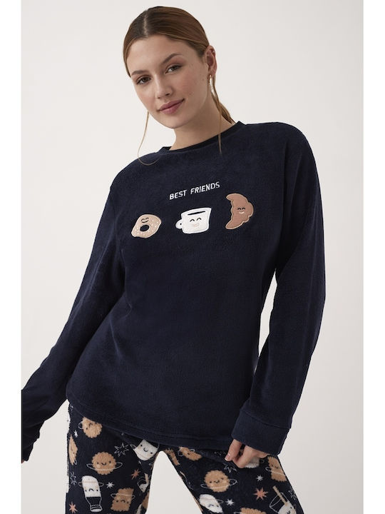 Promise Winter Women's Pyjama Set Blue