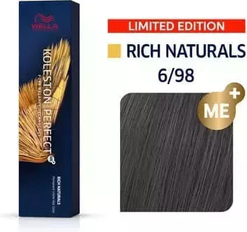 Wella Koleston Perfect Rich Naturals Haarfärbemittel 6/98 Dunkelblondes Aschgraues Perlmutt 60ml