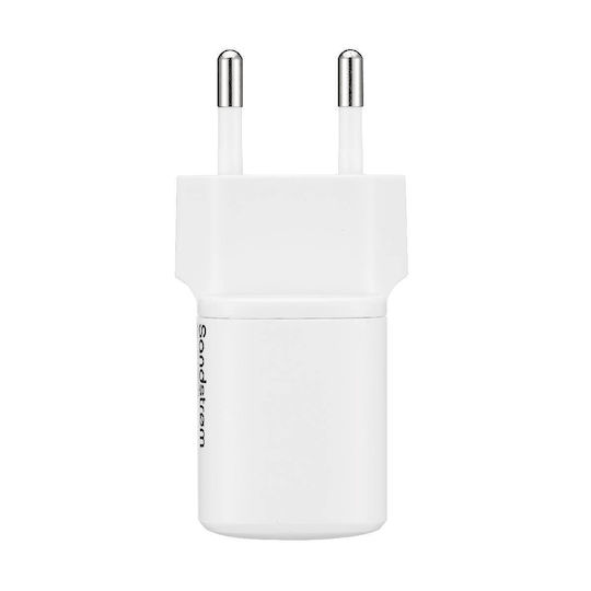 Sandstrom Încărcător Fără Cablu cu Port USB-C 20W Livrarea energiei Albς