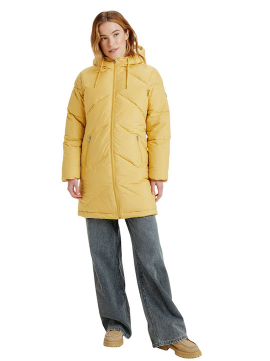 Better Weather Γυναικείο Μπουφάν για Χειμώνα Yellow