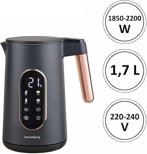 Klausberg Fierbător 1.7lt 2200W Negru