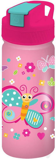 Must Team Little Kids Water Bottle Disney Cars Stainless Steel with Straw Little Cars 450ml (Various Designs/Colours)