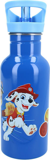 Paw Patrol Kinder Trinkflasche Paw Patrol Rostfreier Stahl mit Stroh 500ml (Verschiedene Designs oder Farben)