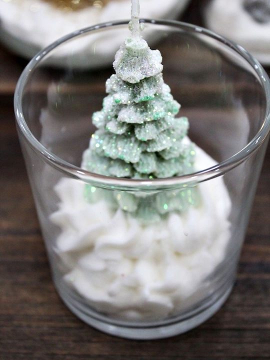 Aromatic Soy Candle Green Tree Glass Big Φ8.5 X 8.9 Cm White Musk