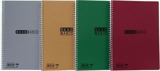 Skag Spiral Caiet Cu dungi A4 90 de Foi 3 de Subiecte Basic 1buc (Diverse modele/culori)