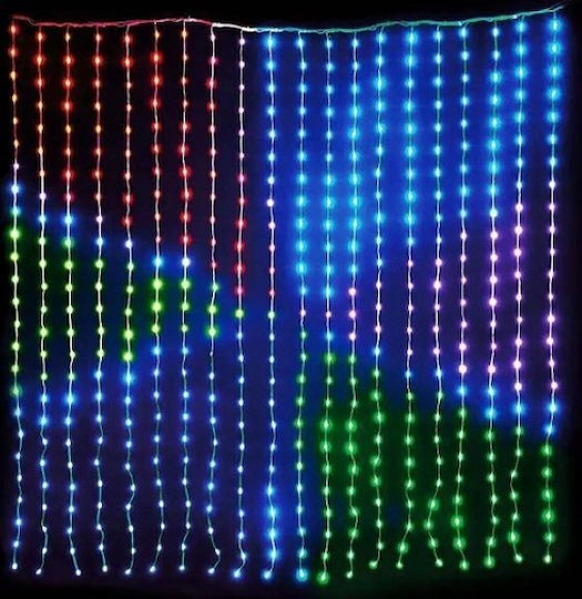 Смарт LED Лампички 1 м x 100 см RGB тип Завеса