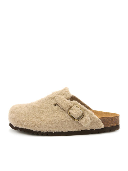 Fae Anatomical Women's Slippers with Fur Gray