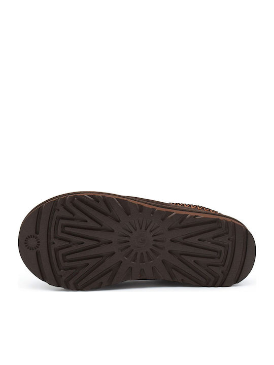 Tasman II Leather Winter Women's Slippers Brown