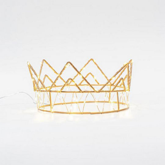 Eurolamp Illuminated Christmas Figure Crown Bronze Height 40cm