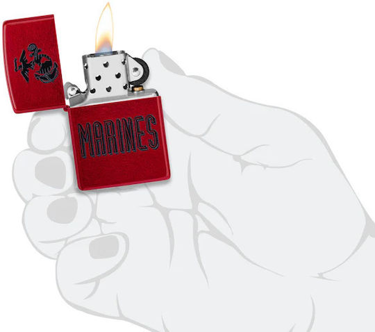 Zippo Lighter Flame in Red color