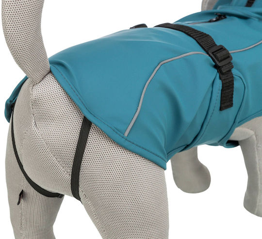 Trixie Vimy Petrol Blue Waterproof Dog Coat XXLarge with 80cm Back Length