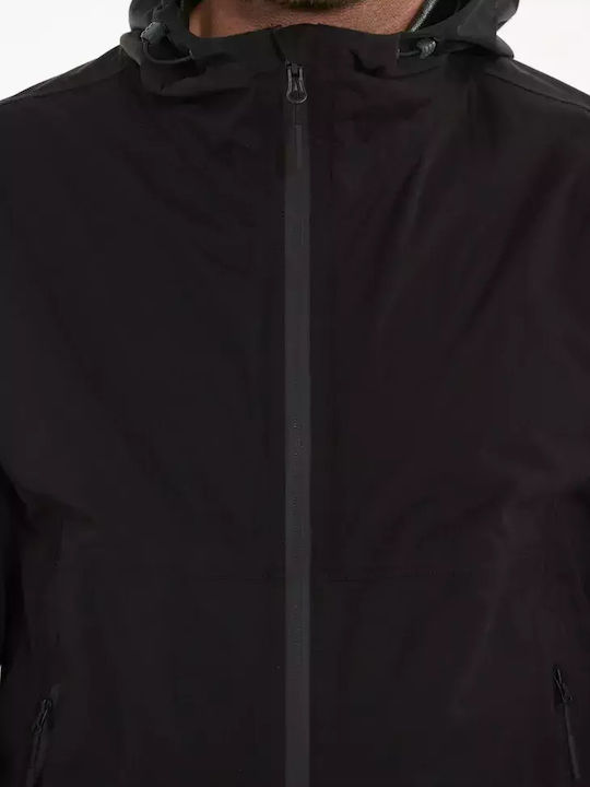 Athletic Jacket Waterproof and Windproof Black