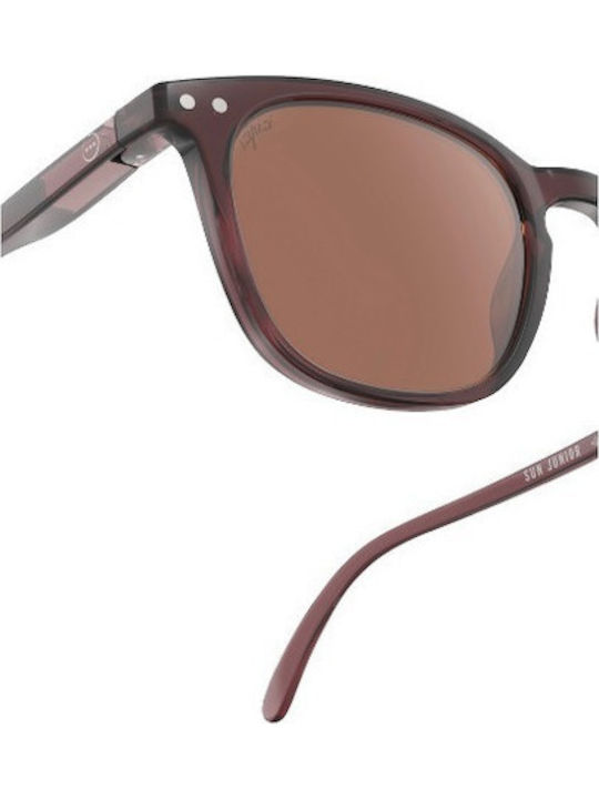 Izipizi E Square Kids Sunglasses with Polarized Lenses Old Leather for 5-10 Years