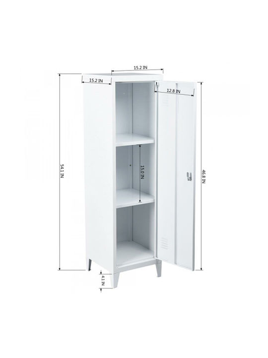 Ντουλάπι Δαπέδου Λευκό 38.5x38.5x138εκ.