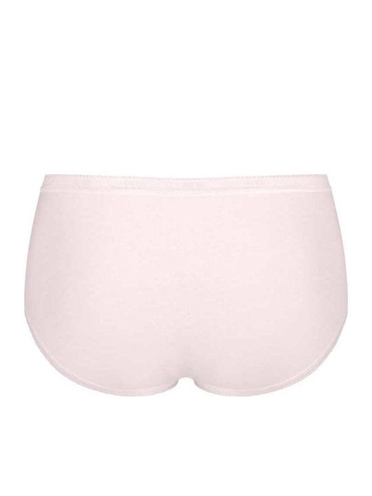 Basic Midi High Waist Women's Slip 3Pack Ecru/pink/purple
