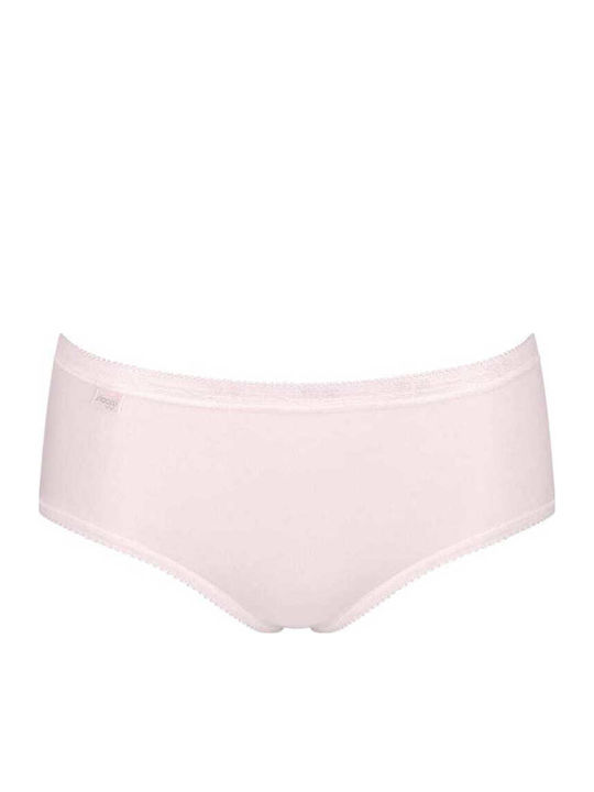 Basic Midi High Waist Women's Slip 3Pack Ecru/pink/purple