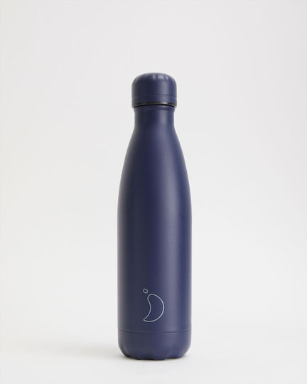 Chilly's Original Series Monochrome Stainless Steel Thermos Bottle BPA Free 500ml All Navy
