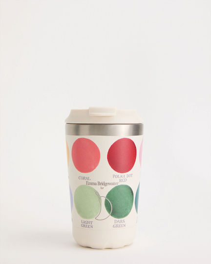 Chilly's Coffee Cup Emma Bridgewater Glass Thermos Stainless Steel BPA Free 340ml Colour Palette