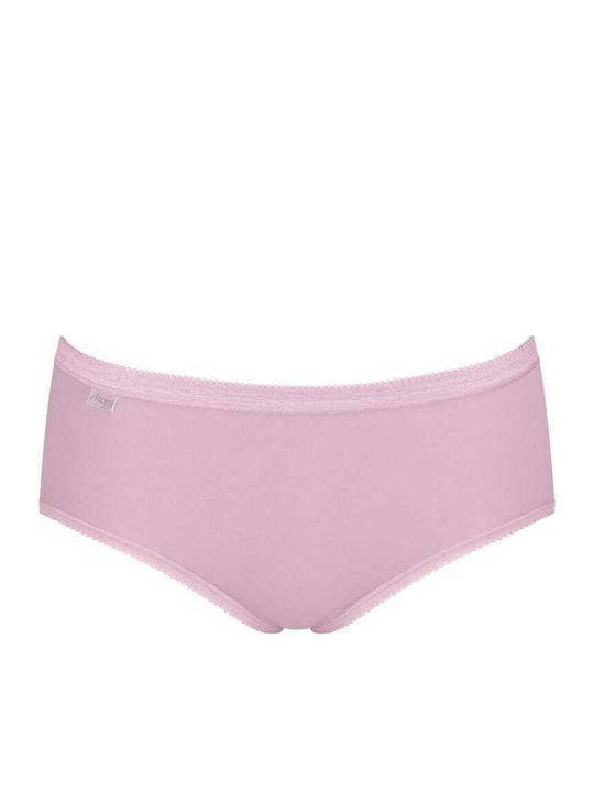 Basic Midi High Waist Women's Slip 3Pack Ecru/pink/purple
