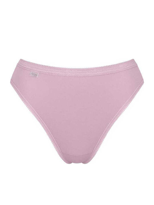 Basic Tai Βαμβακερά Femei Slip 3Pack Ecru/pink/purple