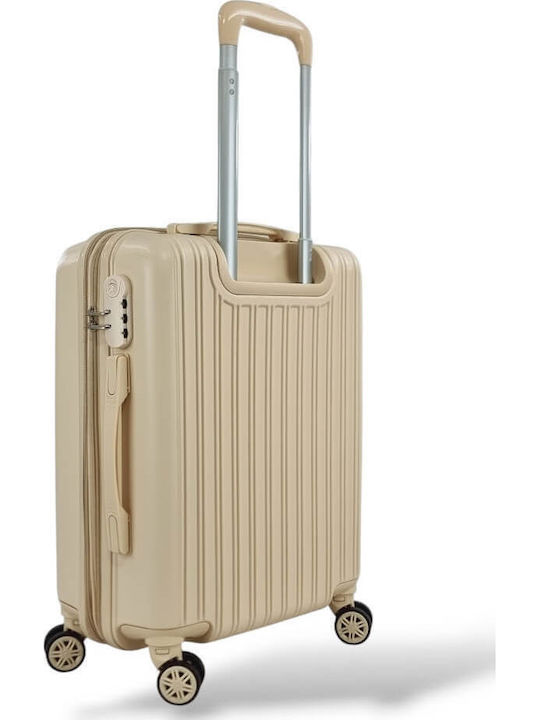 Roza Rz63c *combo* Hard Cabin Suitcase 55x40x20 +5cm Expansion & Travel Backpack 40x30x20 Beige