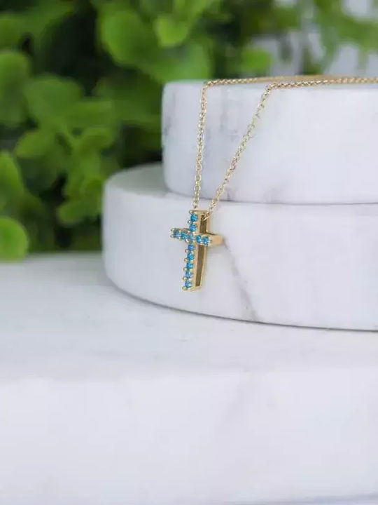 Women's Gold Cross 9K with Chain