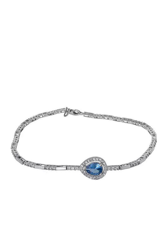 Damen Armband Rosette aus Weißgold 9K mit Zirkon Damen Armband Rosette aus Weißgold 9K mit Zirkon