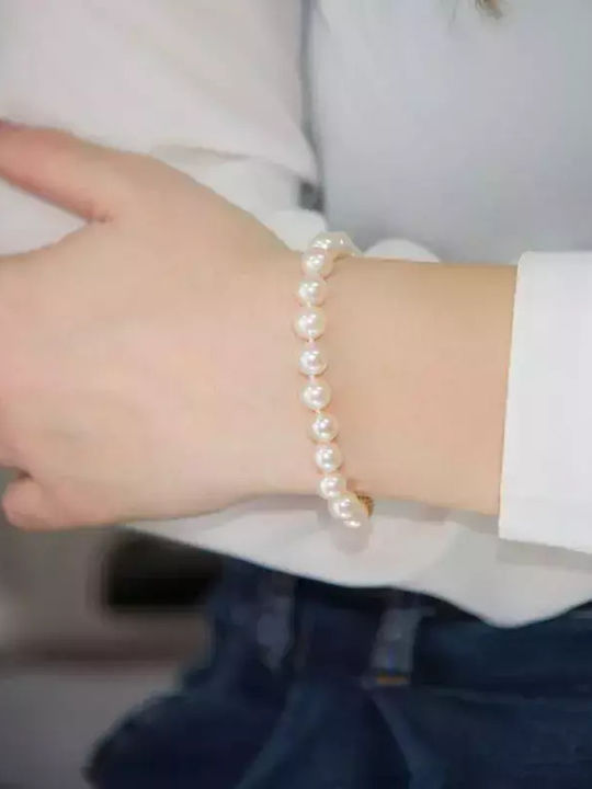 Women's Bracelet made of Gold 14K with Pearls
