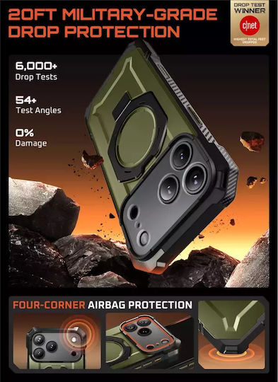 Supcase Ub Grip Mag Back Cover Silicone / Plastic Green (iPhone 17 Pro)