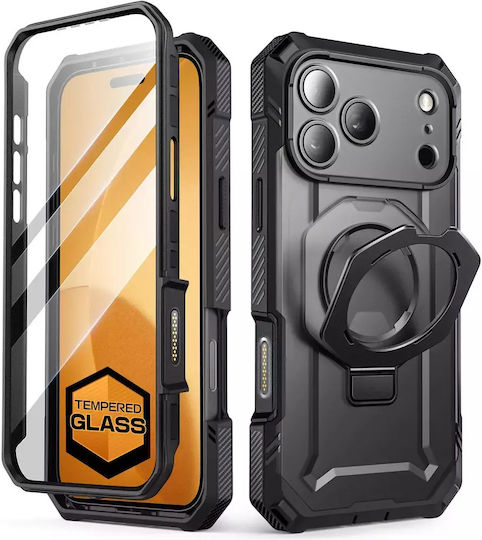 Supcase Ub Grip Pro Mag Back Cover Tempered Glass / Silicon / Plastic Negru (iPhone 17 Pro Max)