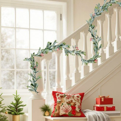 Vevor Lighted Christmas Garland Red 275x10cm 1pc