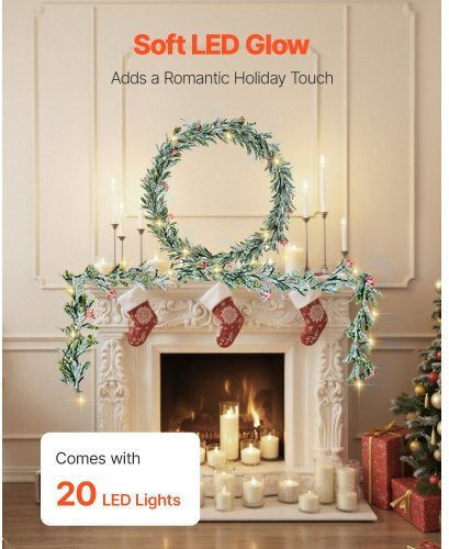 Vevor Lighted Christmas Garland 1pc
