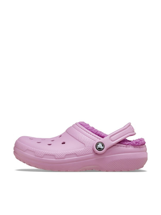 Crocs Classic Lined Woman Clogs with Fur Purple