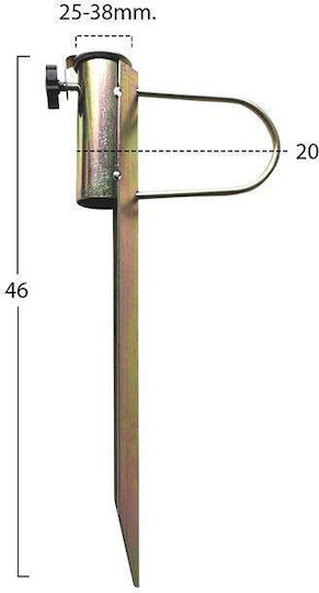 HomeMarkt Bază de Umbrelă Mașină de bătut cuie Plastică 25-39mm Argintie