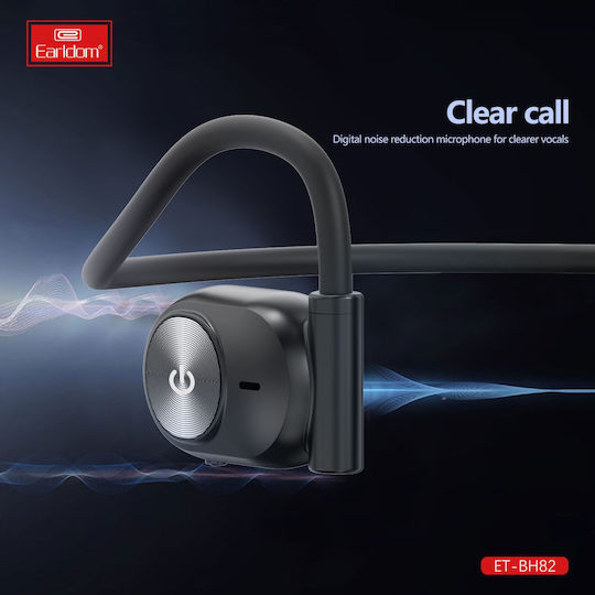 Earldom ET-BH82 Отворено ухо Bluetooth хендсфри Слушалки Черен