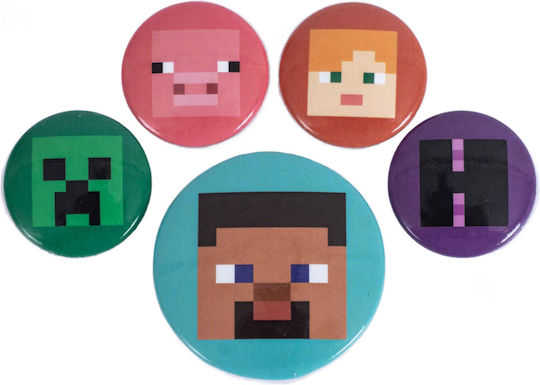 Set 5 Minecraft Pyramid Pins