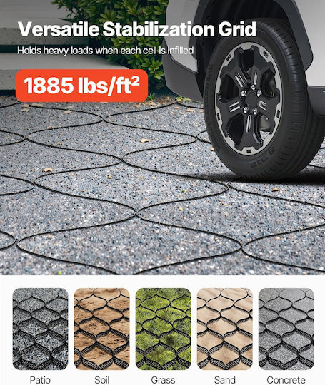 Vevor Ground Grid 3-inch Deep Geocell Grid 24.93x9.52ft 7600x2900mm Gravel