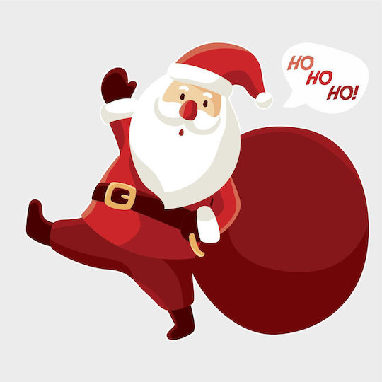 Αυτοκόλλητο Santa Claus Is Ho Ho Ho Ho 43x50
