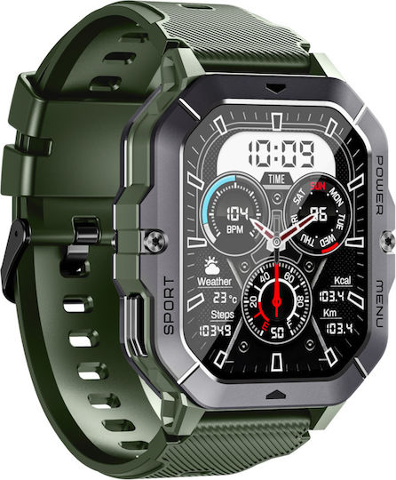 Oukitel BT101 Smartwatch with Heart Rate Monitor (Green)