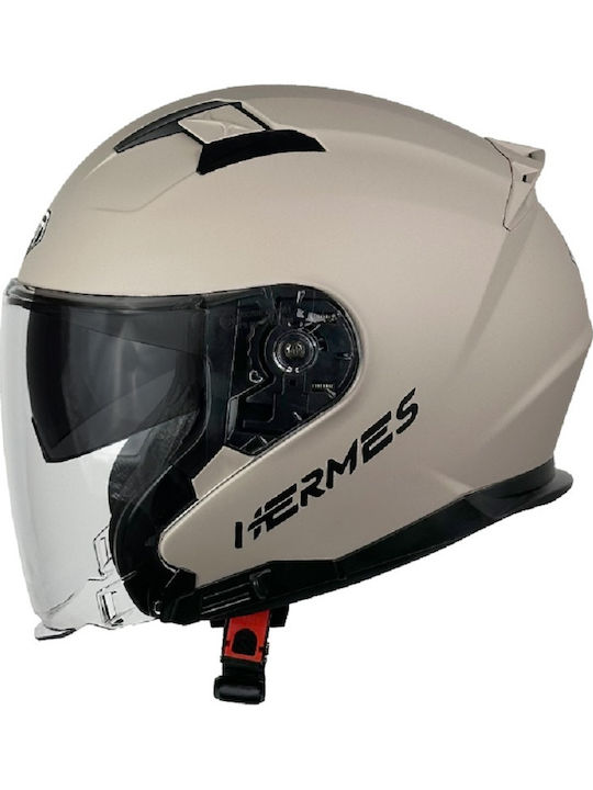 Pilot Hermes SV Moka Matt Κράνος Μηχανής Jet ECE 22.06 1400gr με Sunvisor