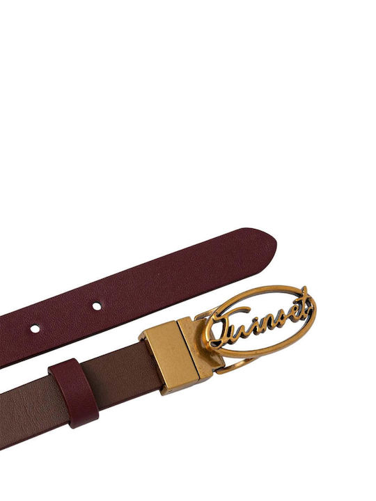 Twinset Δερμάτινη Γυναικεία Ζώνη Μπορντό Twinset Δερμάτινη Γυναικεία Ζώνη Μπορντό