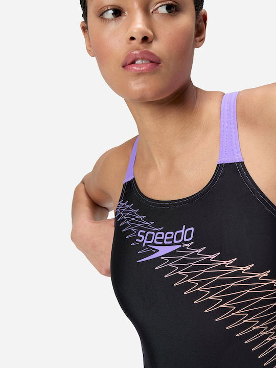Athletic One-Piece Swimsuit Black