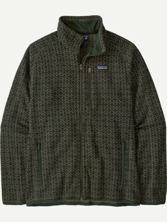 Men's Fleece Cardigan Green