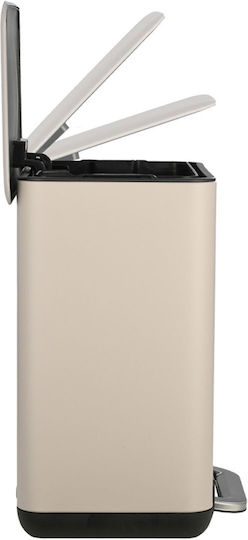 Estia Metallic Toilet Brush and Basket Set Soft Close 6lt Brown