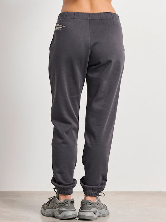 Hohe Taille Jogginghose Jogger Vlies Coal