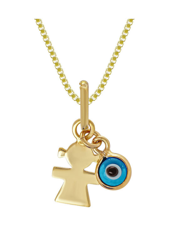Kiriakos Gofas Children's Pendant Kids Motif Gold 14K Kiriakos Gofas Children's Pendant Kids Motif Gold 14K