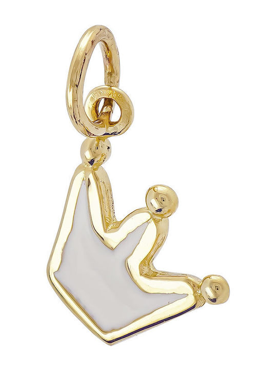 Kiriakos Gofas Kids Pendant Theme Crown in 14K Gold