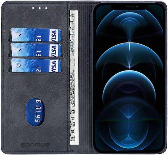 Vintage Magnet Wallet Sonique Motorola Moto G34 5g Black Mobile Phone Case