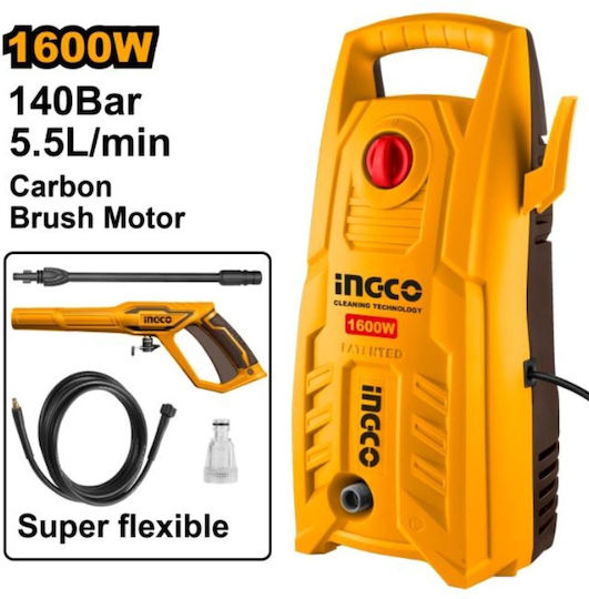 Ingco Πλυστικό Ρεύματος 1600W με Πίεση 140bar